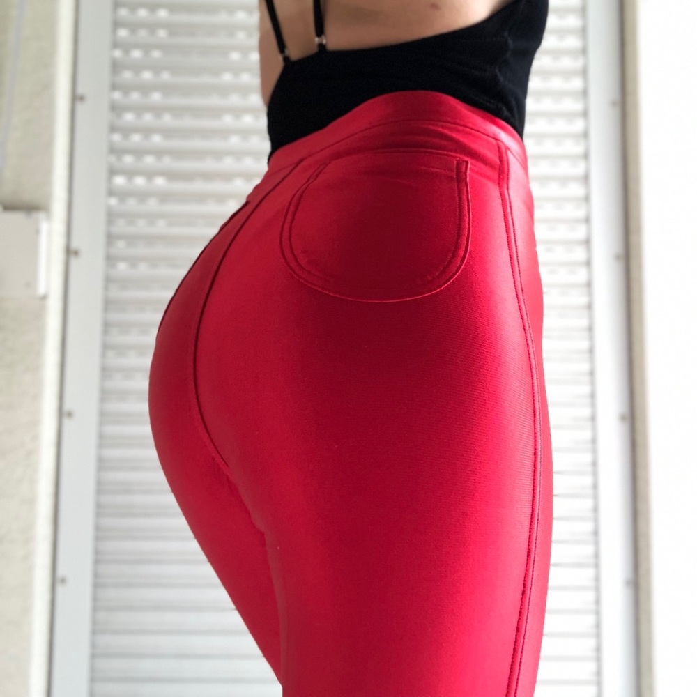 American Apparel red disco pants size medium. Rare